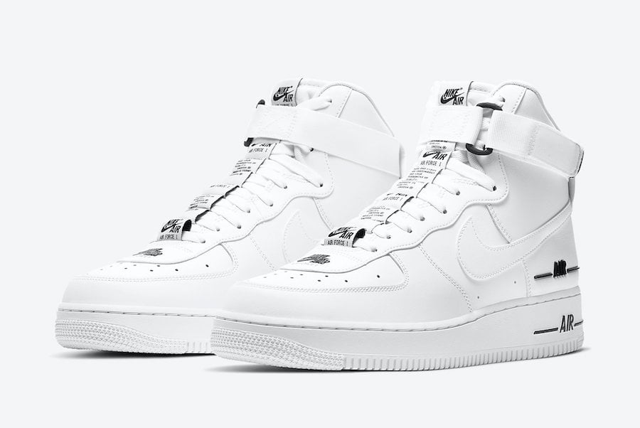 Nike Air Force 1 High in White and Black with Dual Branding