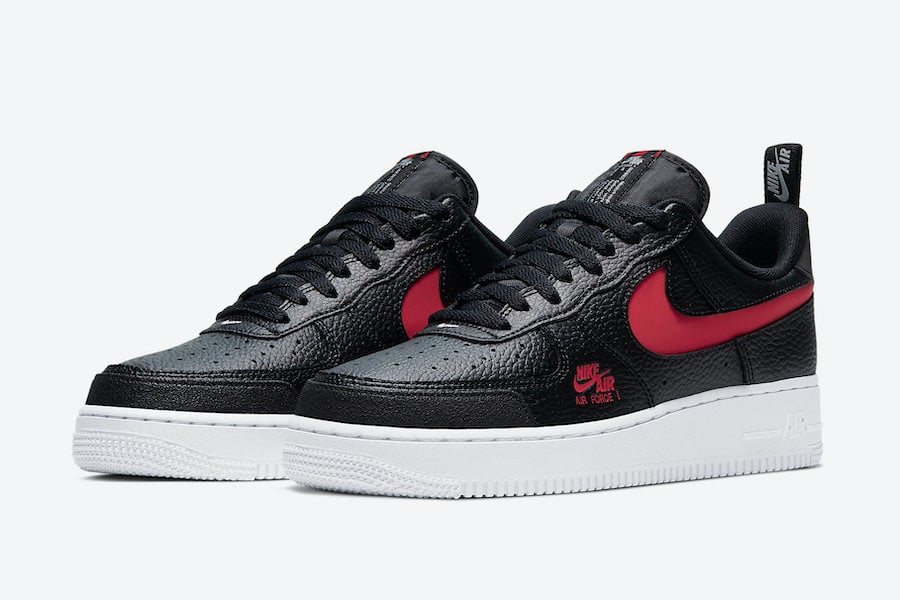 nike air force 1 low red black