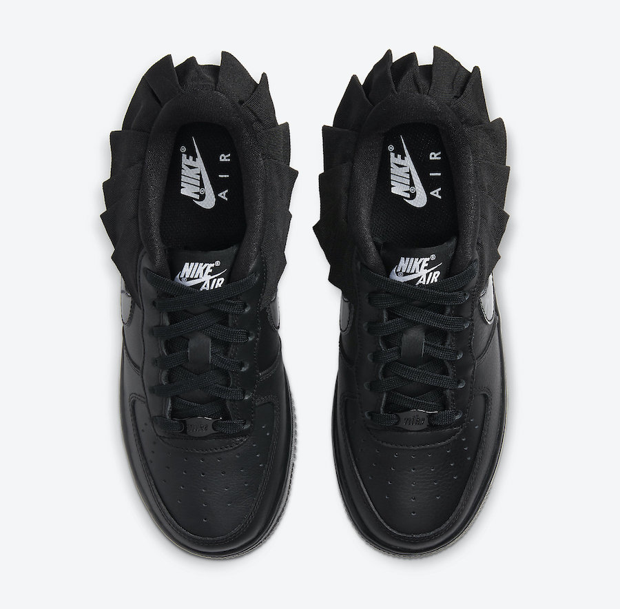 Nike Air Force 1 LV8 Ruffle Black CI2302-001 Release Date Info