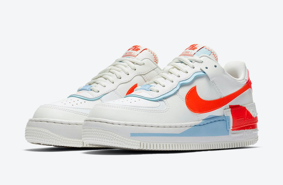 nike air force orange and white