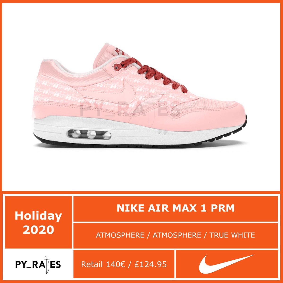 Nike Air Max 1 Powerwall Pink Lemonade Release Date Info Nike Air Max 1 Powerwall Pink Lemonade Release Date Info