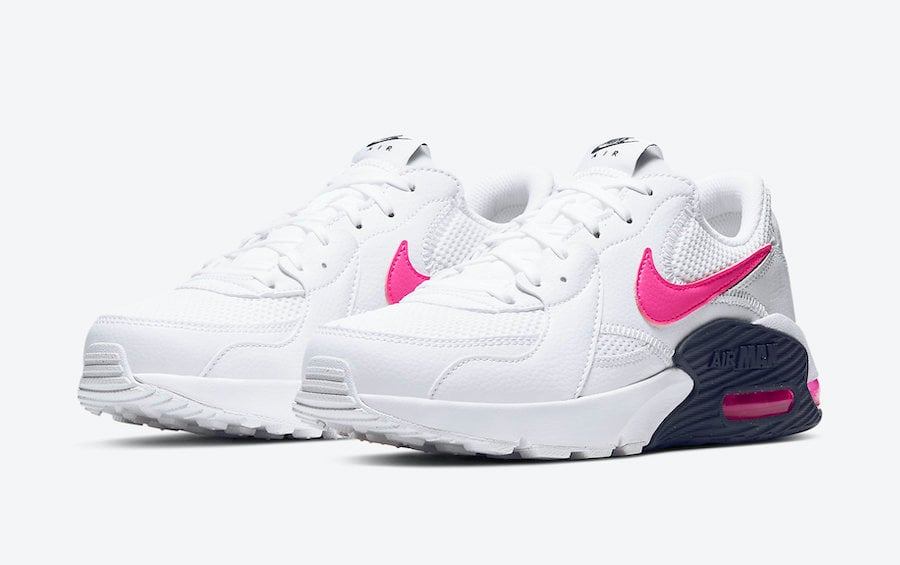 nike air max white with pink