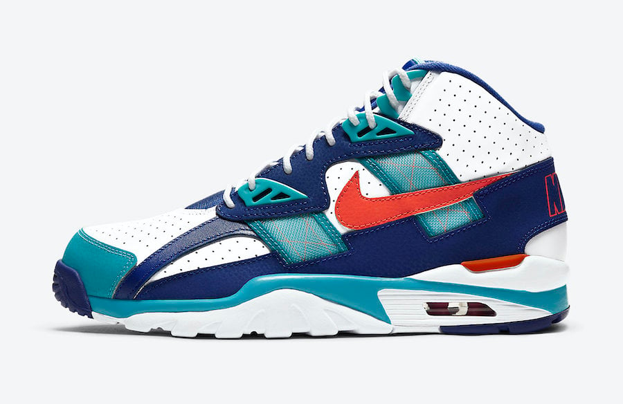 Nike Air Trainer SC High White Teal Navy Red CW6023-401 Release Date Info