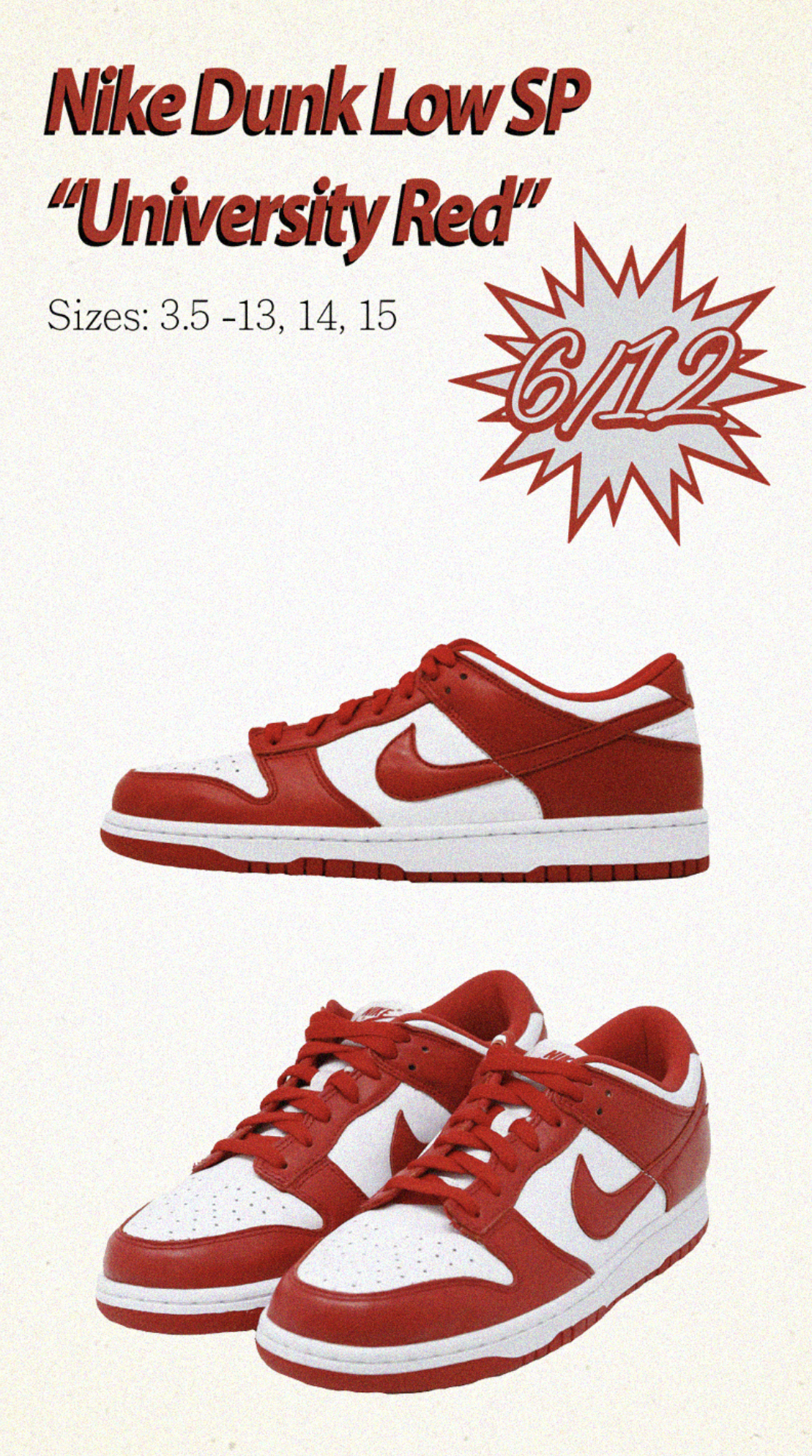 Nike Dunk Low University Red CU1727-100 Release Date Info Nike Dunk Low University Red CU1727-100 Release Date Info