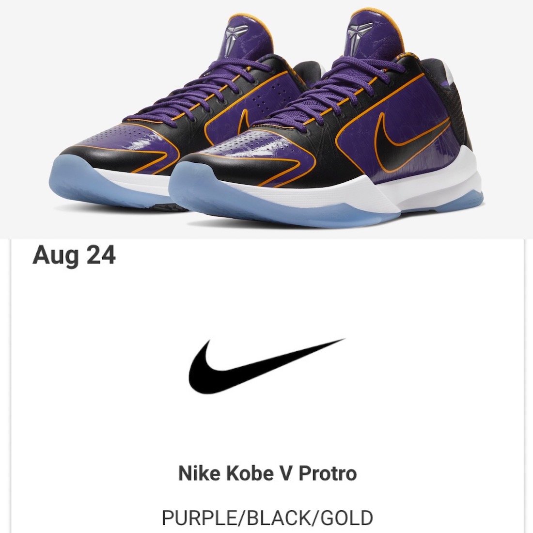 kobe 5 lakers release date