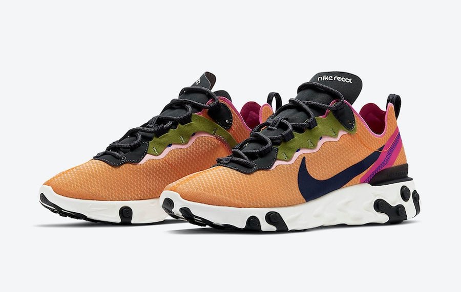 Nike React Element 55 Magma Orange CI3831-801 Release Date Info Nike React Element 55 Magma Orange CI3831-801 Release Date Info