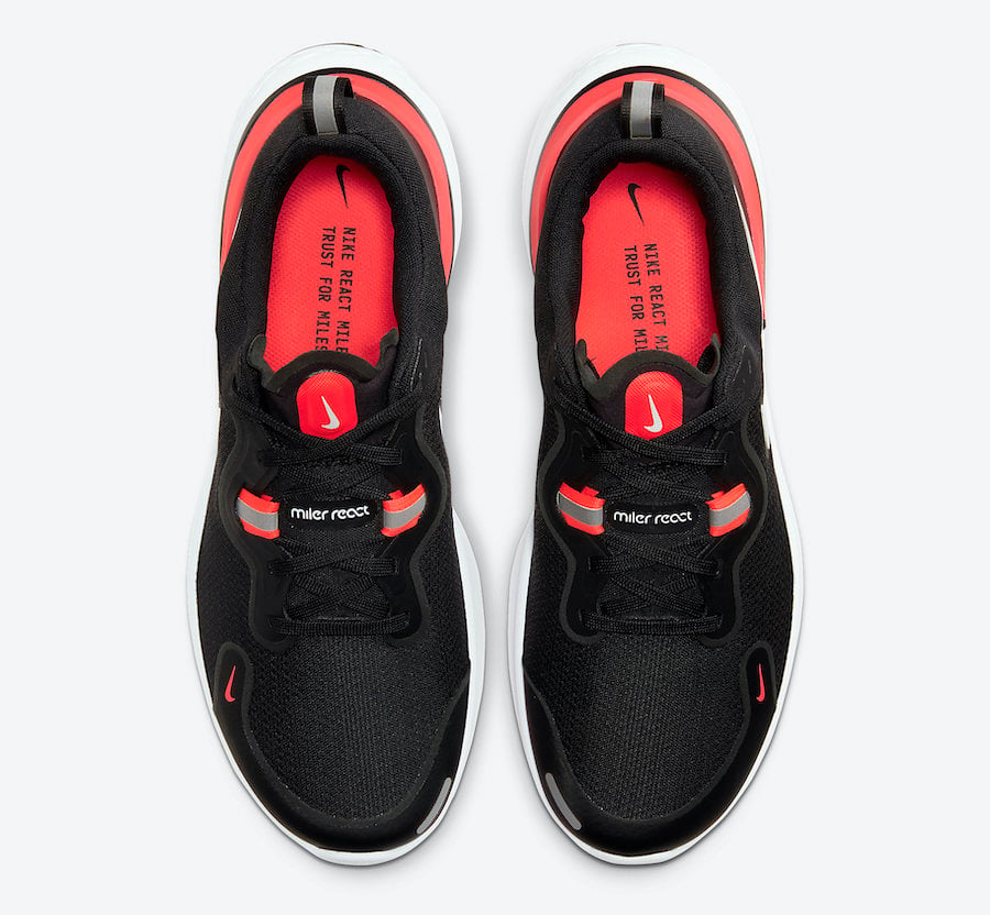 Nike React Miler Black Laser Crimson CW1777-001 Release Date Info