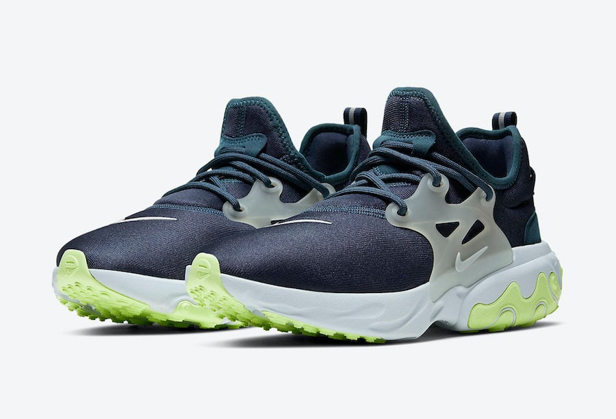 Nike React Presto in Obsidian and Barely Volt
