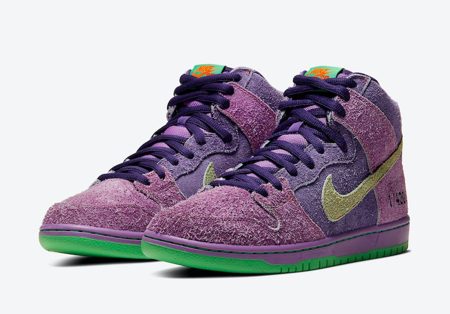 Nike SB Dunk High 420 Purple Skunk CW9971-500 Release Date