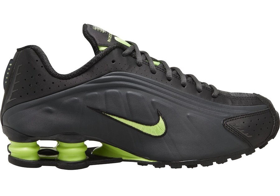 nike shox green and black