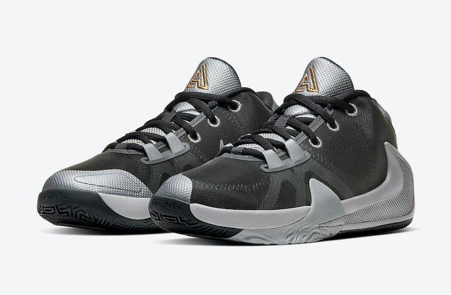 Nike Zoom Freak 1 GS Smoke Grey Metallic Silver Metallic Gold BQ5633-050 Release Date Info Nike Zoom Freak 1 GS Smoke Grey Metallic Silver Metallic Gold BQ5633-050 Release Date Info