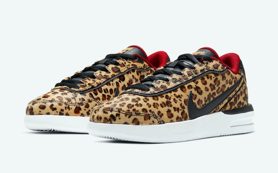 This NikeCourt Air Vapor Wing Premium Features Leopard Print