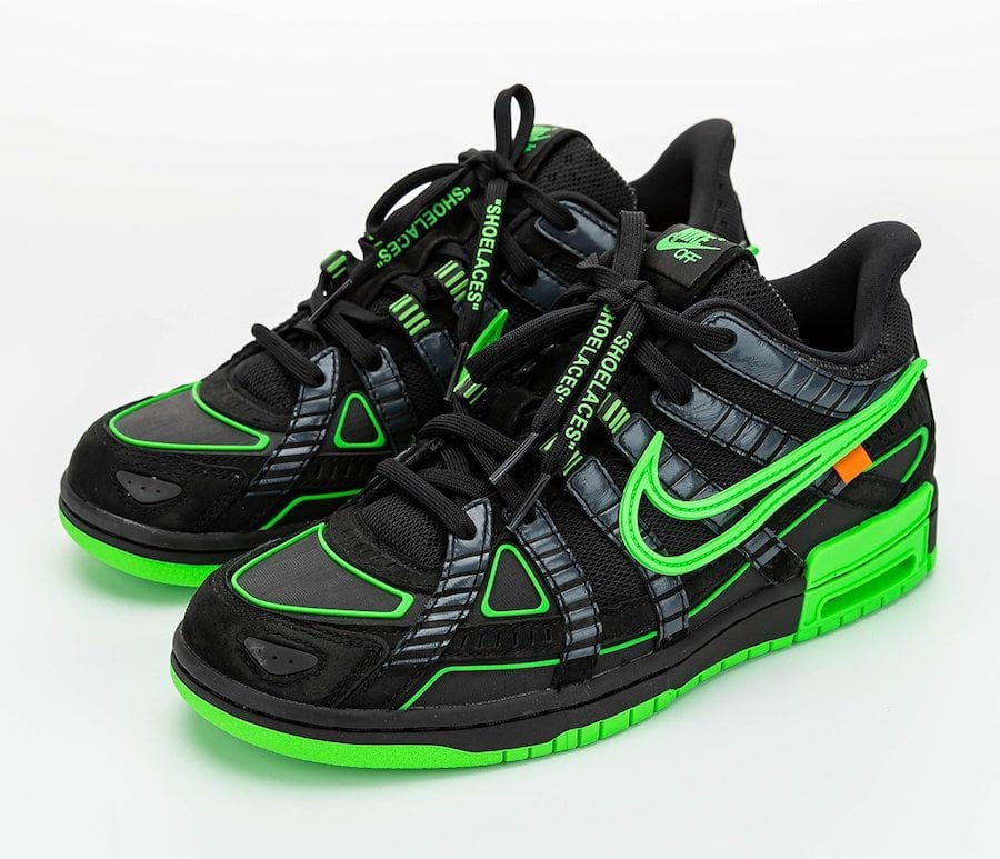 Off-White Nike Air Rubber Dunk Green Strike CU6015-001 Release Date Info