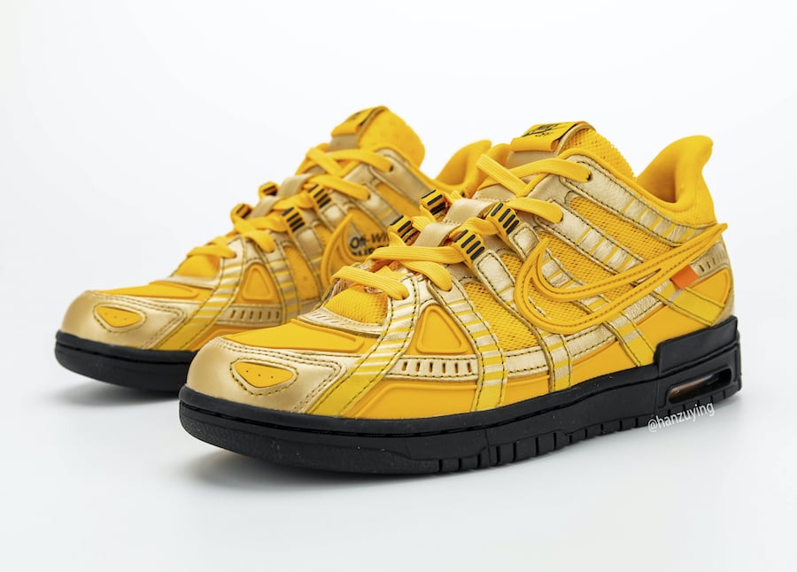 Off-White Nike Air Rubber Dunk University Gold CU6015-700 Release Info