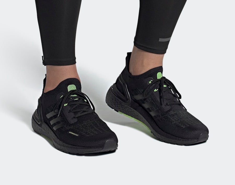 adidas ultra boost black green