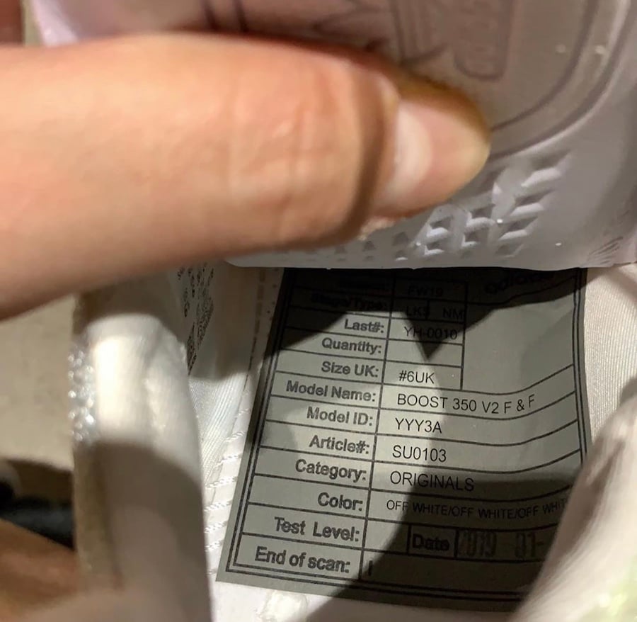 adidas Yeezy Boost 350 V2 Friends and Family Translucent Sample