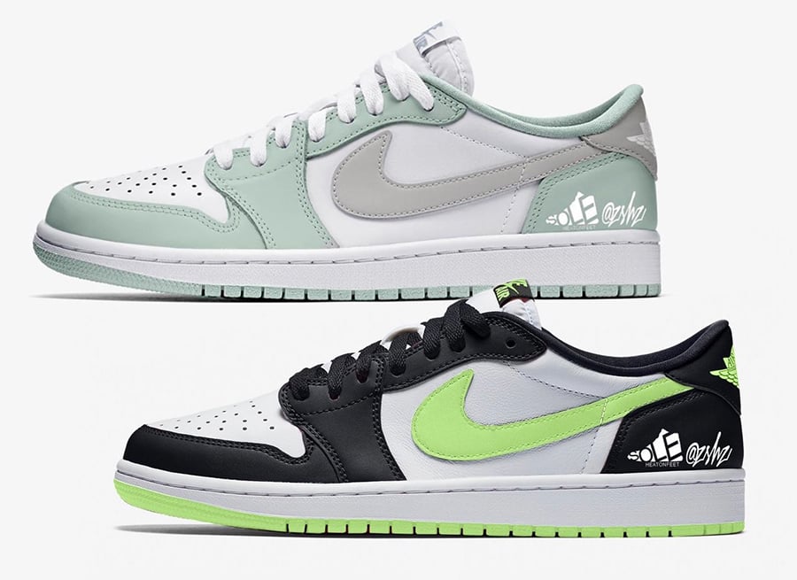 air jordan 1 low ghost green