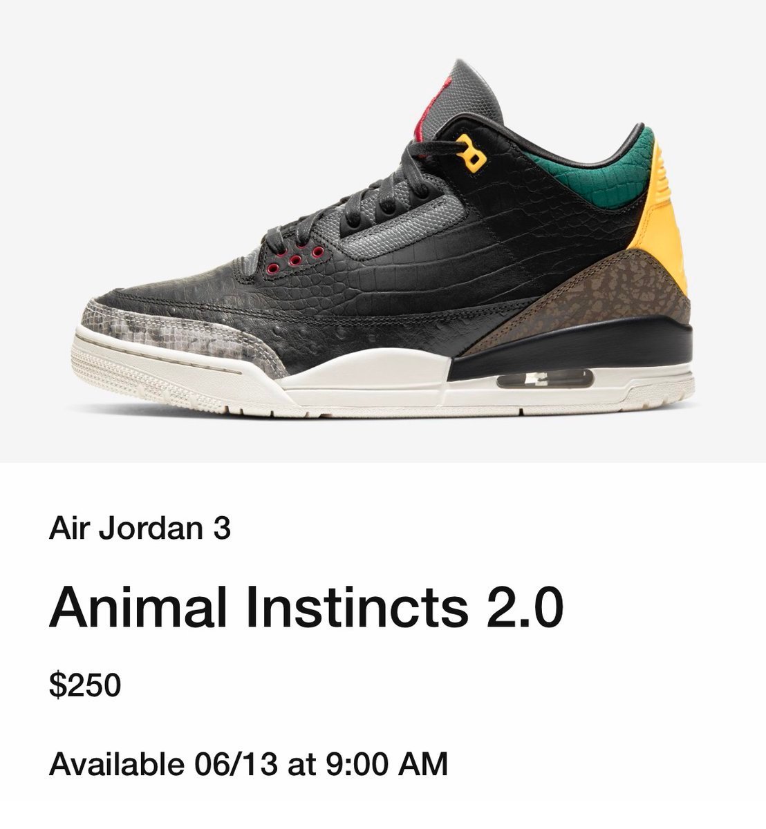 Air Jordan 3 SE Animal Instinct 2 New Release Date