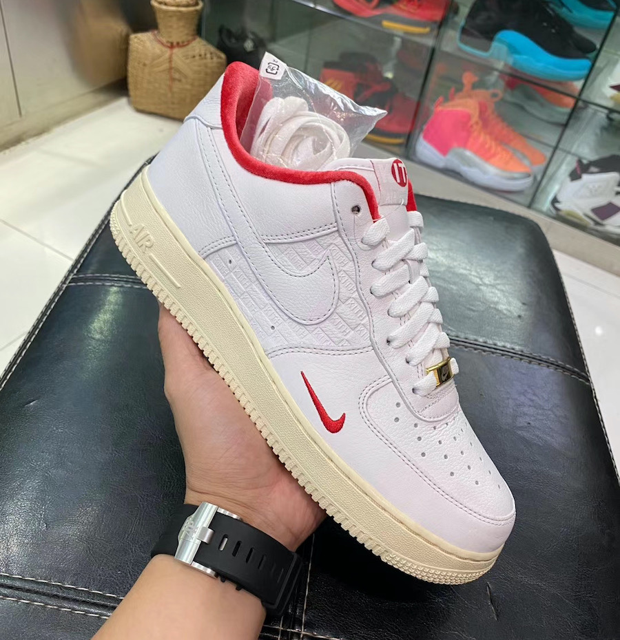 Kith Nike Air Force 1 Low Japan White University Red Metallic Gold CZ7926-100 Release Date