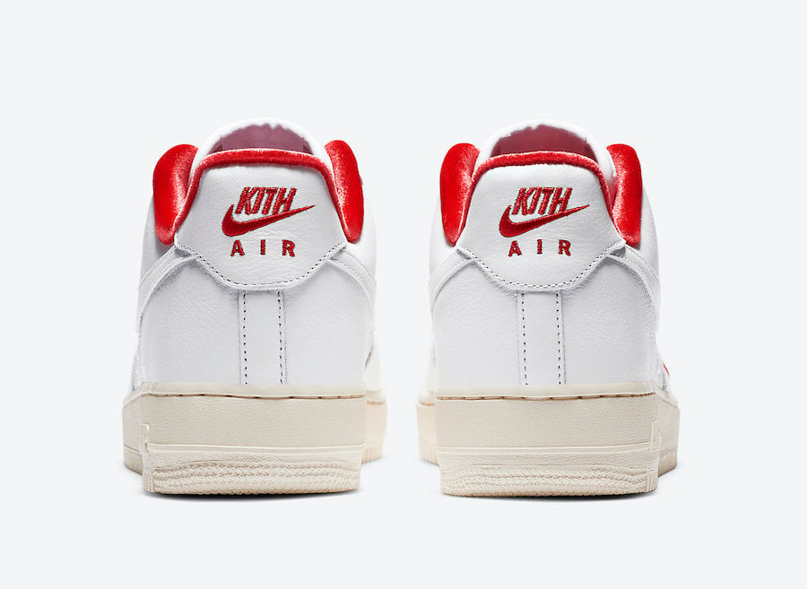 Kith Nike Air Force 1 Low White University Red Metallic Gold CZ7926-100 Release Date Info
