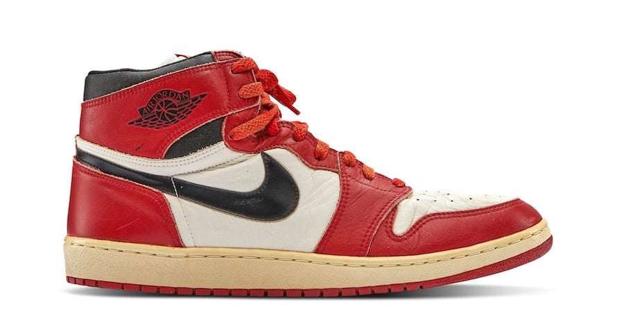 Michael Jordan Air Jordan 1 Chicago Game Worn Player Sample Michael Jordan Air Jordan 1 Chicago Game Worn Player Sample