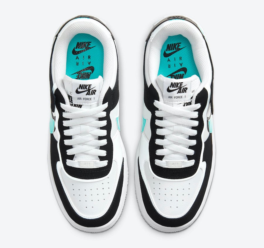 black and teal air force 1