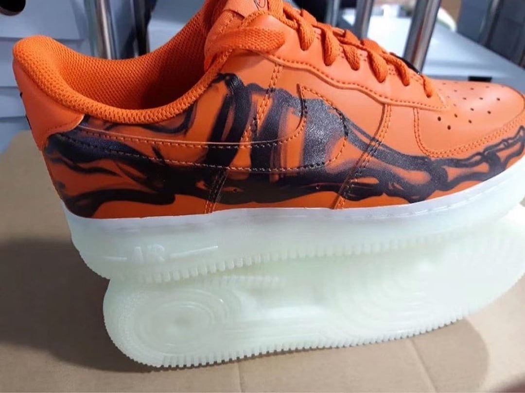 Nike Air Force 1 Skeleton Brilliant Orange CU8067-800 Release Date