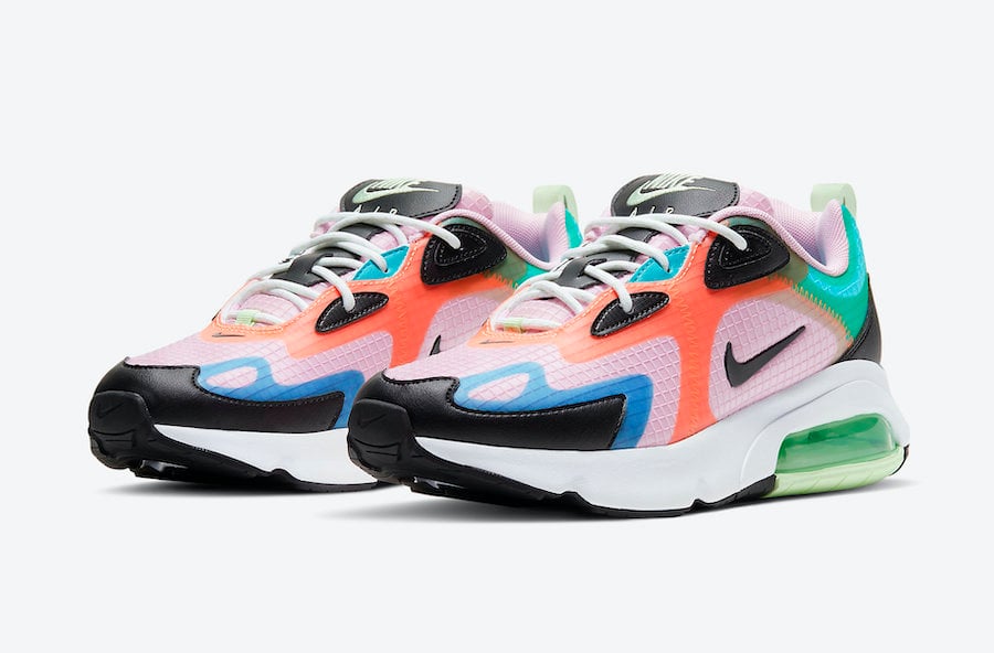 Nike Air Max 200 Pink Red Blue Aqua 