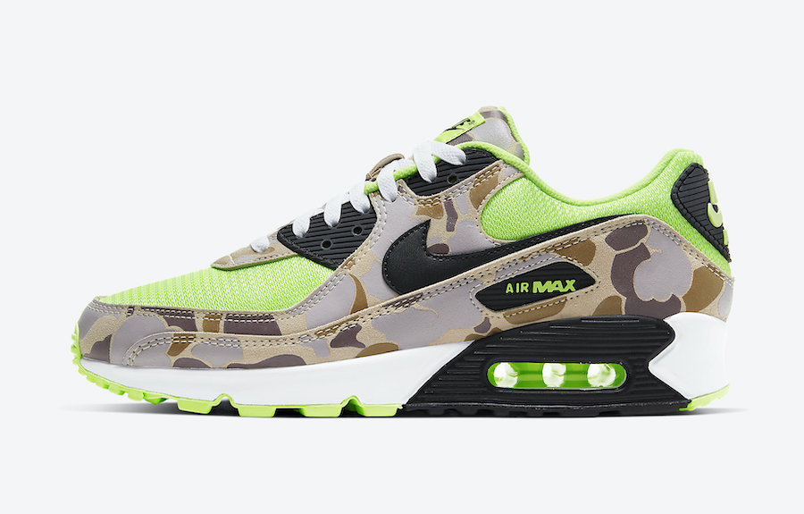 Nike Air Max 90 Ghost Green Volt Duck Camo CW4039-300 Release Date Info