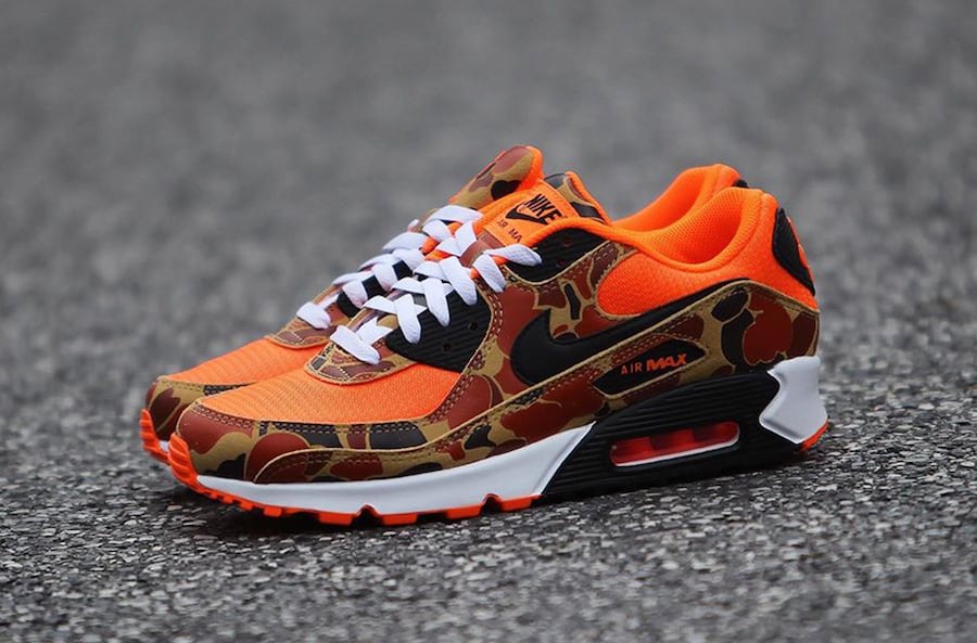 nike air max 90 duck camo orange