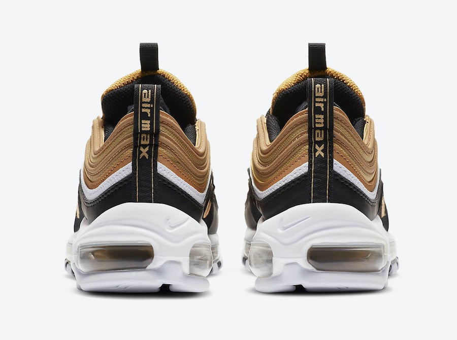 Nike Air Max 97 GS Gold Black White CZ9197-700 Release Date Info