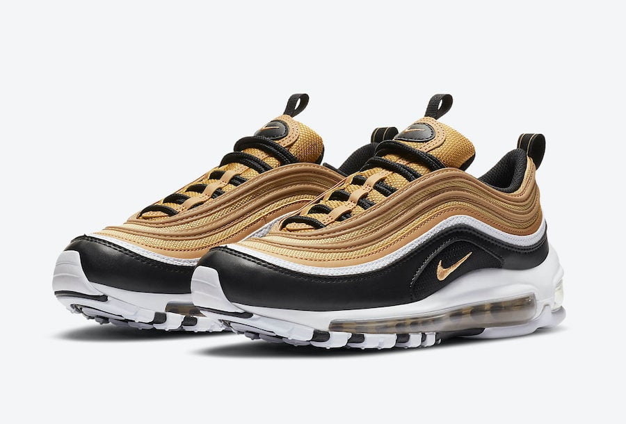 Nike Air Max 97 GS Gold Black White CZ9197-700 Release Date Info Nike Air Max 97 GS Gold Black White CZ9197-700 Release Date Info