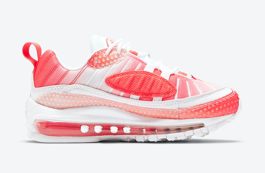 Nike Air Max 98 Bubble Track Red Barely Rose CI7379-600 Release Date Info