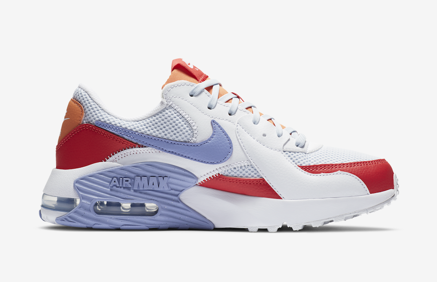 Nike Air Max Excee White Light Blue Red Orange CZ9314-100 Release Date Info