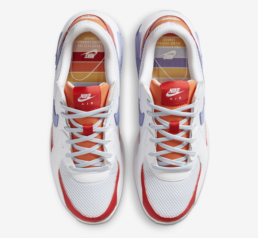Nike Air Max Excee White Light Blue Red Orange CZ9314-100 Release Date Info