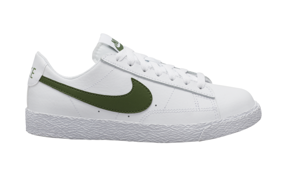 Nike Blazer Low Releasing in White and Green with Gum Outsoles
