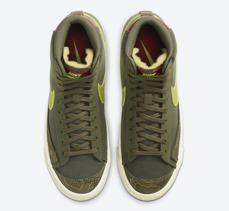 Nike Blazer Mid '77 WMNS Olive Snakeskin CZ0462-200 Release Date Info | SneakerFiles