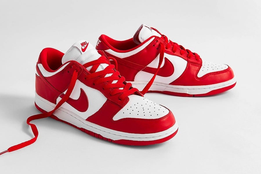 Nike Dunk Low White University Red 