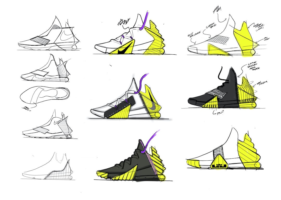 Nike LeBron 18 Sketches Nike LeBron 18 Sketches