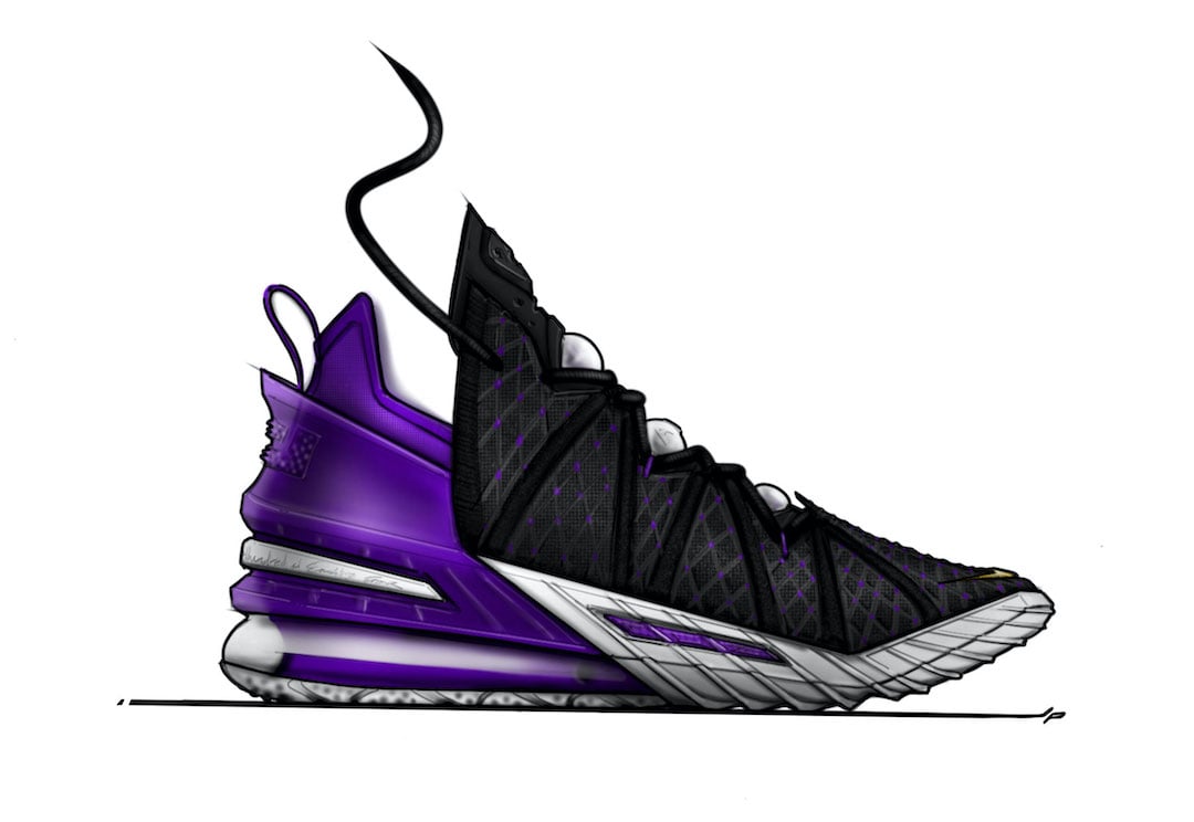 Nike LeBron 18 Sketch Black Purple