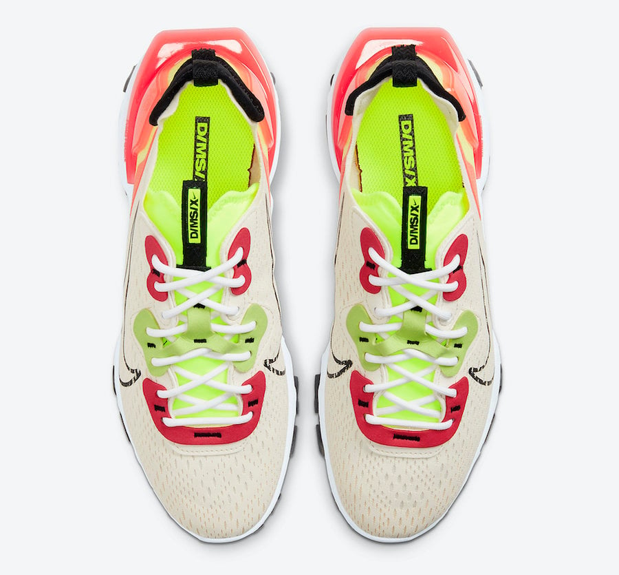 Nike React Vision Beige Orange Volt CI7523-100 Release Date Info