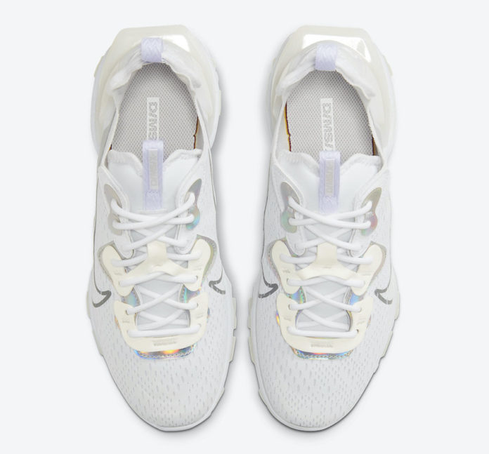 wmns react vision white iridescent