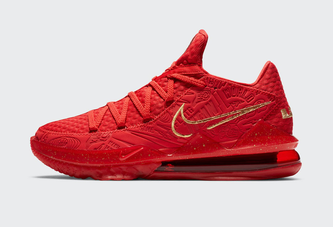 Titan Nike LeBron 17 Low Red CD5008-600 Release Date