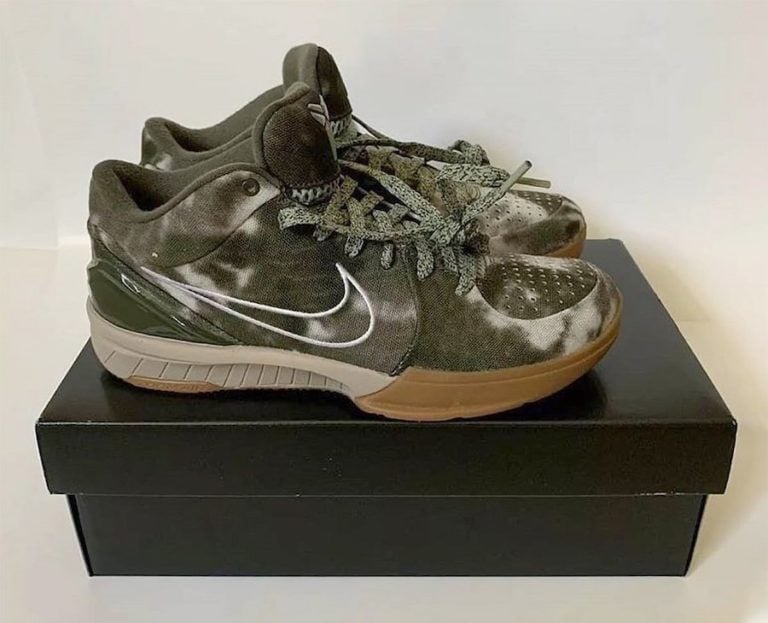 Undefeated Nike Kobe 4 Protro Olive Tie-Dye Release Date Info | SneakerFiles