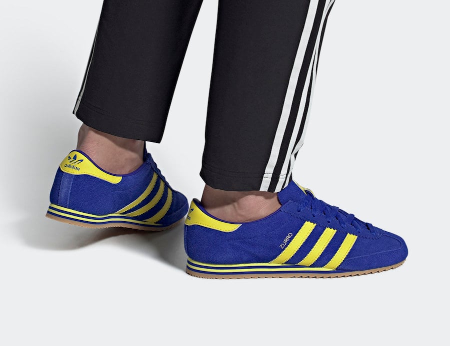 adidas Zurro SPZL in Bold Blue and Bright Yellow