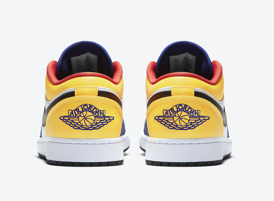 Air Jordan 1 Low Blue Yellow Orange 553558-123 Release Date Info