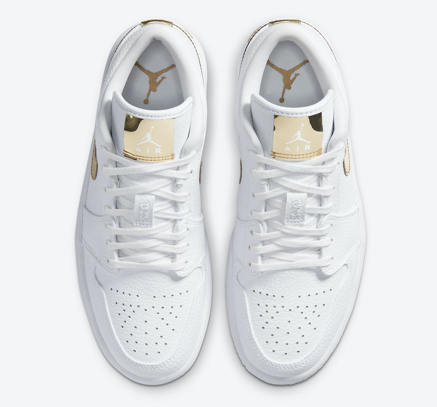 Air Jordan 1 Low White Metallic Gold CZ4776-100 Release Date Info