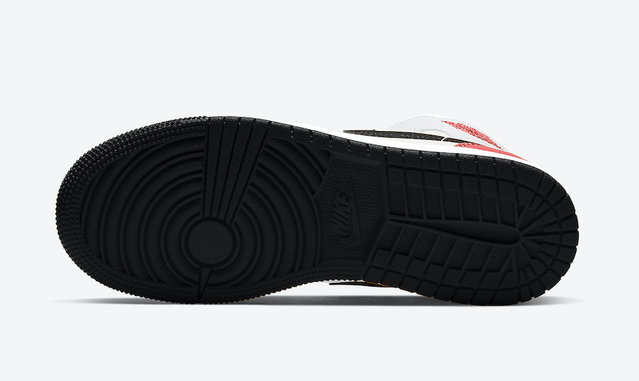 Air Jordan 1 Mid GS Black Toe Green Orange BQ6931-100 Release Date Info