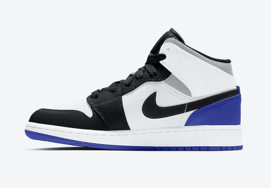 jordan 1 mid black blue white