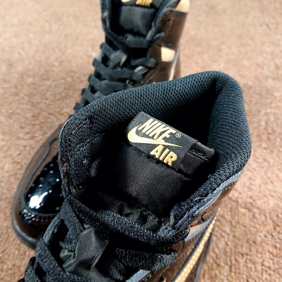 Air Jordan 1 Patent Black Gold 555088-032 Release Info